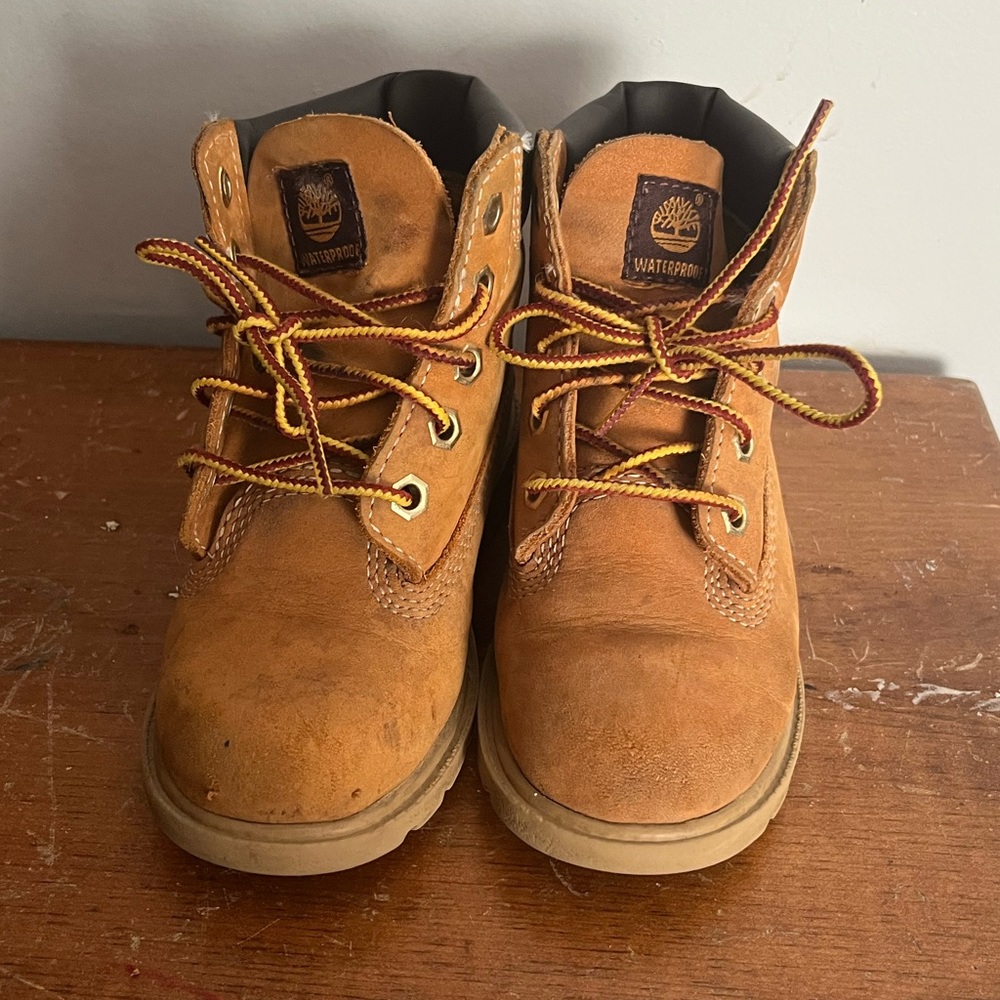 Kids Timberland boots, size 9.